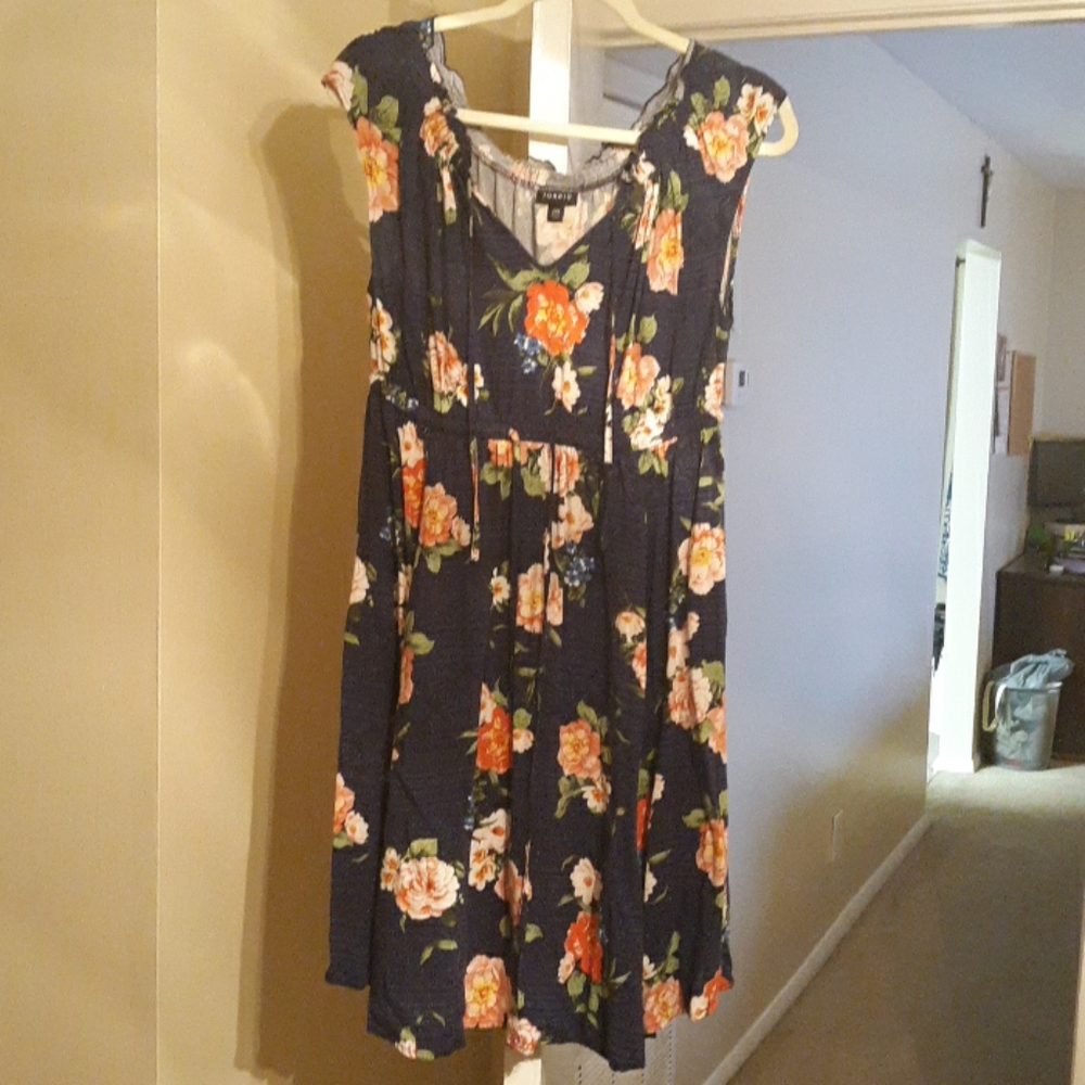 Torrid blue floral dress